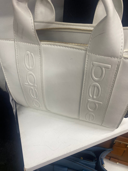 Bebe white tote