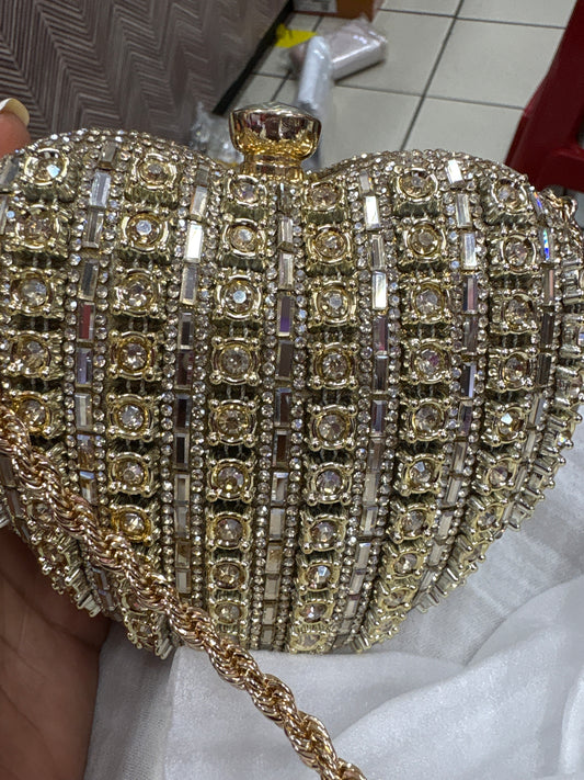 Gold Apple clutch