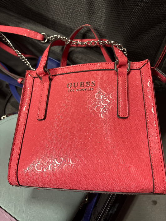 Guess pink tote